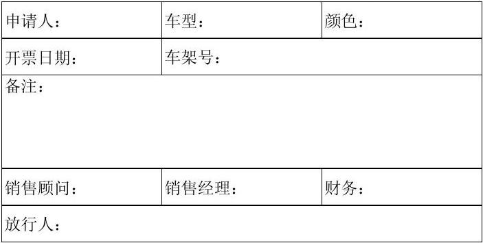 車輛放行條